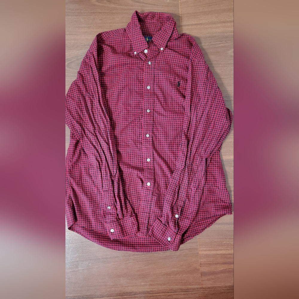 Ralph Lauren Men's Red Checkered Shirt